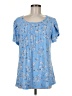 Assorted Brands Blue Short Sleeve Blouse Size M - photo 1