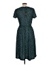 Ouges Polka Dots Teal Casual Dress Size L - photo 2
