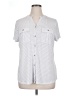 Croft & Barrow Polka Dots White Short Sleeve Blouse Size XL - photo 1
