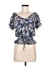 Unbranded 100% Polyester Blue Short Sleeve Blouse Size S - photo 1