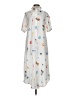 Assorted Brands Print White Casual Dress Size S (estimated) - photo 1