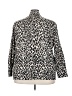 Amaryllis Animal Print Silver 3/4 Sleeve Blouse Size 3X - photo 2