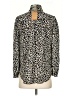 J.Crew 100% Silk Animal Print Ivory Long Sleeve Silk Top Size XS - photo 2