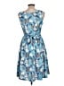 Unbranded Print Blue Casual Dress Size L - photo 2