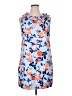 Talbots Floral Blue Cocktail Dress Size 16 Petite - photo 1