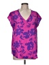 Jodifl 100% Polyester Purple Short Sleeve Blouse Size M - photo 1
