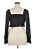 Unbranded 100% Polyester Black Long Sleeve Blouse Size XL - photo 2
