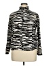 Kim Rogers Animal Print Black Turtleneck Sweater Size XL - photo 1