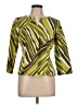 Lafayette 148 New York 100% Cotton Stripes Green Blazer Size 10 - photo 1