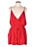Express 100% Rayon Solid Red Romper Size L - photo 1