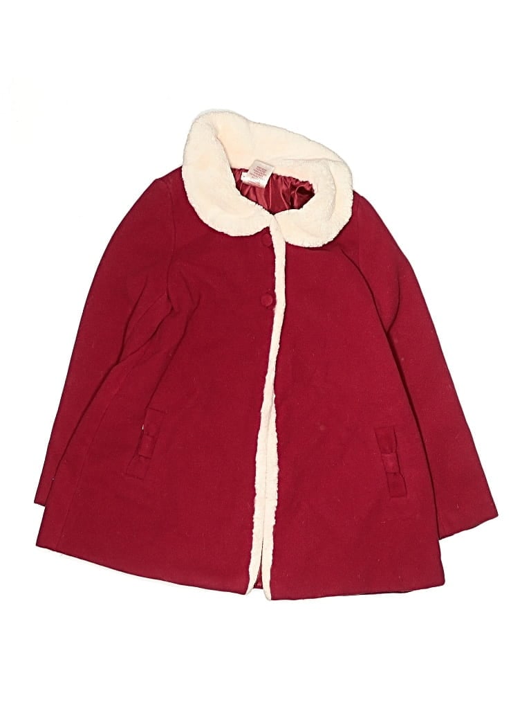 Pre-owned Max Studio Kids' Coat In Burgundy