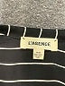 L'Agence 100% Silk Stripes Black Long Sleeve Silk Top Size Med (2) - photo 7