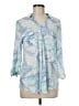 Chico's Tropical Blue 3/4 Sleeve Blouse Size Med (1) - photo 1