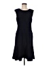 Spense Solid Black Casual Dress Size 8 - photo 1
