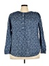 Talbots 100% Cotton Blue Long Sleeve Blouse Size 3X - photo 1