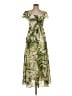 Taylor 100% Polyester Tropical Green Casual Dress Size 4 - photo 1