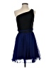 Jay Godfrey 100% Silk Color Block Blue Cocktail Dress Size 2 - photo 1