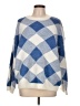 &merci Checkered-gingham Blue Pullover Sweater Size L - photo 1