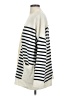 Zara 100% Wool Stripes Ivory Wool Cardigan Size S - photo 5