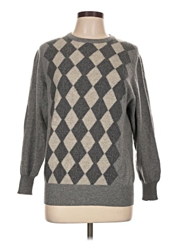 Snow Lotus Cashmere Pullover Sweater (view 1)