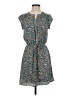 DR2 100% Polyester Print Blue Casual Dress Size XS - photo 1