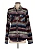 Roxy Stripes Purple Long Sleeve Button-Down Shirt Size M - photo 1