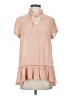 Ro & De 100% Polyester Pink Short Sleeve Blouse Size S - photo 1