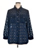BLOOMCHIC 100% Polyester Chevron-herringbone Blue 3/4 Sleeve Blouse Size 14 - 16 - photo 1