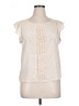 Maison Jules 100% Polyester Ivory Short Sleeve Blouse Size XL - photo 1