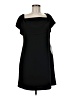 Charles Henry Solid Black Cocktail Dress Size M - photo 1