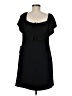 Charles Henry Solid Black Cocktail Dress Size M - photo 2
