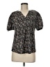 Unbranded Floral Black Short Sleeve Blouse Size M - photo 1