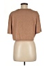 Shein Brown Short Sleeve Henley Size 6 - photo 2