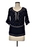 Knox Rose 100% Rayon Blue 3/4 Sleeve Blouse Size M - photo 1