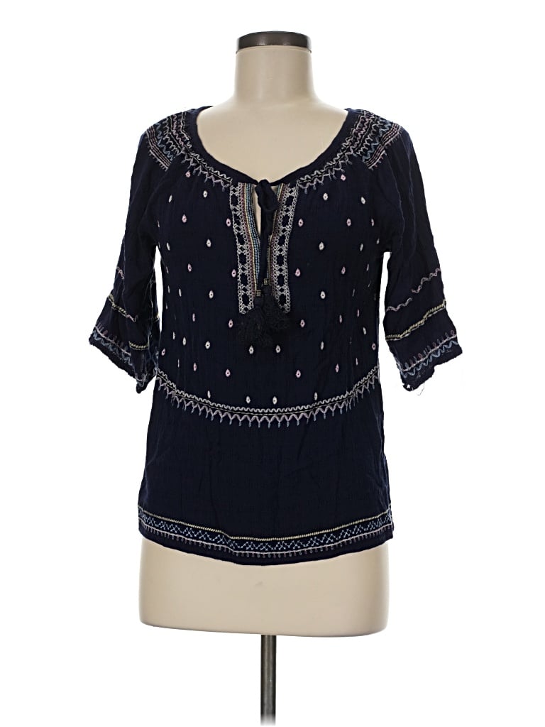 Pre-owned Knox Rose 3/4 Sleeve Blouse In Blue