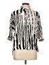 Assorted Brands 100% Viscose Stripes Silver 3/4 Sleeve Blouse Size 12 - photo 1