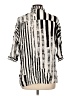 Assorted Brands 100% Viscose Stripes Silver 3/4 Sleeve Blouse Size 12 - photo 2
