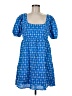 Rhode 100% Cotton Argyle Blue Casual Dress Size M - photo 1