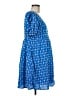 Rhode 100% Cotton Argyle Blue Casual Dress Size M - photo 4