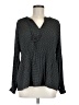 Adrianna Papell 100% Polyester Polka Dots Black Long Sleeve Blouse Size M - photo 1