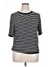 Talbots Stripes Black Short Sleeve T-Shirt Size XL - photo 1