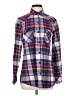 Matchstick Plaid Purple Long Sleeve Button-Down Shirt Size S - photo 1