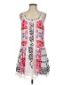 Bebe Graphic White Casual Dress Size 2 - photo 1