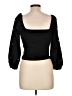 Shein Black 3/4 Sleeve Top Size L - photo 2