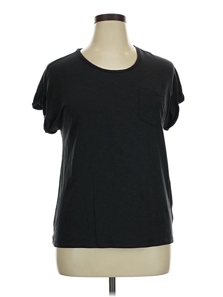 Pre-owned Max Studio Short Sleeve T-shirt In Black