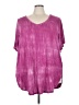 Torrid Tie-dye Pink Short Sleeve Blouse Size 5X Plus (5) - photo 1