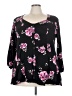 Torrid Floral Black 3/4 Sleeve Blouse Size 4X Plus (4) - photo 1