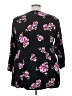 Torrid Floral Black 3/4 Sleeve Blouse Size 4X Plus (4) - photo 2