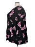Torrid Floral Black 3/4 Sleeve Blouse Size 4X Plus (4) - photo 5