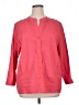 Max Studio Pink Gray 3/4 Sleeve Blouse Size 1X - photo 1